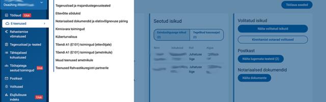 Eesti.ee ettevõtja avaleht ja töölaud läbisid põhjaliku uuenduskuuri