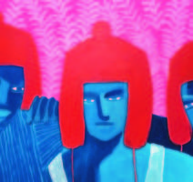 Kristi Kangilaski maalinäitus „Punamütsikesed” Kondase Keskuses