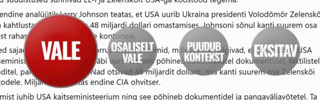 FAKTIKONTROLL | Kas USA kaitseministeerium uurib Volodõmõr Zelenskõi ja Kaja Kallase 48 miljardi dollari suurust pettust? Ei, see on Kremli vale