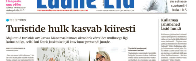 Lääne Elu paberleht teisipäeval, 16. detsembril
