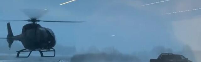 Lumepuhurid on eilne päev: nutikas eestlane kasutas lume laialiajamiseks kopterit