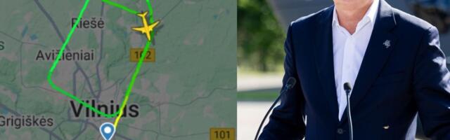 Самолет с президентом Литвы на борту не смог сразу сесть в Вильнюсе: пришлось летать кругами 