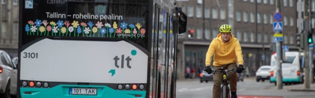 VIDEO ja FOTOD | Tallinna jalgrattatee surub ratturi lähikontakti vastutuleva bussiga