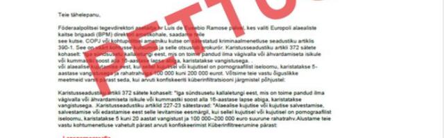 Liikvel on justiitsministeeriumi nimel saadetavad õngitsuskirjad