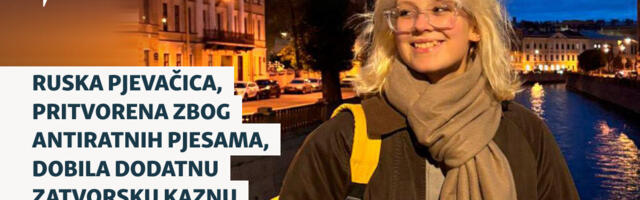 Ruska pjevačica, pritvorena zbog antiratnih pjesama, dobila dodatnu zatvorsku kaznu
