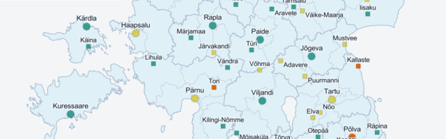 Koroonaviiruse kogus reovees on pea üle Eesti kahanenud mõõdukaks või väheseks