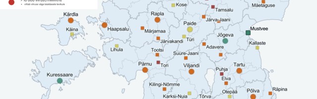 Koroonaviiruse sisaldus reovees on üle Eesti taas kasvanud