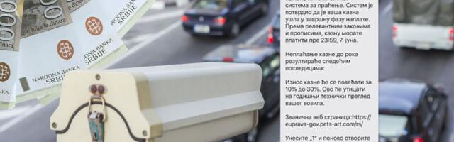 Ako vam je stigla OVAKVA SMS poruka ne nasedajte: "Sistem je potvrdio da je kazna ušla u završnu fazu naplate"