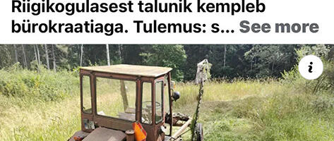 Võrumaa riigikogulane uputas traktori mutta – põhjus võib olla üllatav