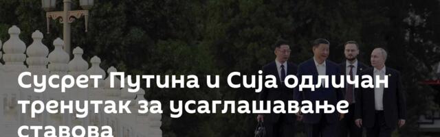 Сусрет Путина и Сија одличан тренутак за усаглашавање ставова