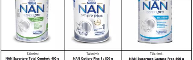 Nestlé NAN imiku piimasegud kutsutakse tagasi