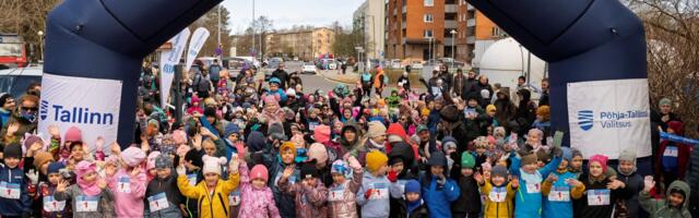 FOTOD I Üle tuhande jooksja tähistasid kevade tulekut Stroomi rannapargis Põhja-Tallinna kevadjooksul