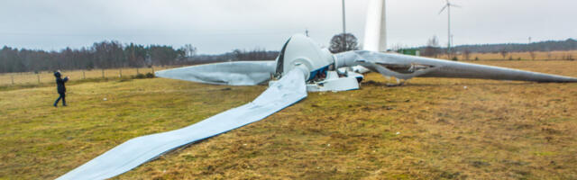 Sõnajalgade elektrituulik kukkus Salmel kokku