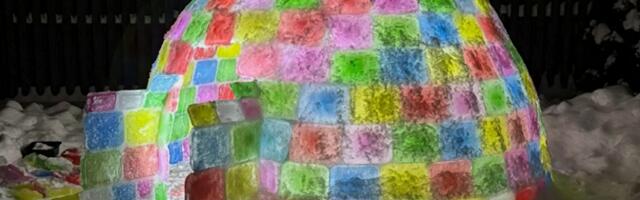 Saku pere ehitas kahe nädalaga lapsele sünnipäevaks värvilise iglumaja