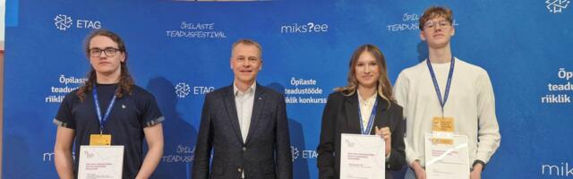 Kolm noort uurijat pälvisid eriauhinna, uurides päikesepaneele, vaimset tervist ja tehisaru