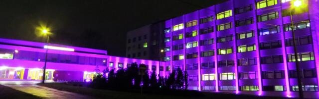 Pelgulinna sünnitusmaja sai traditsiooniliselt sirelililla valgusrüü