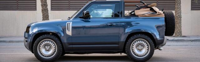 Lühikese kerega kabrio-Defender on päriselt olemas ja nüüd ka oksjonile jõudnud