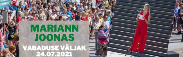 Video! Mariann Joonas 24.07 Vabaduse väljakul: räägime õigusest keha puutumatusele