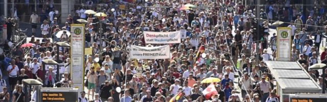 Berliinis avaldasid tuhanded inimesed meelt koroonapiirangute vastu