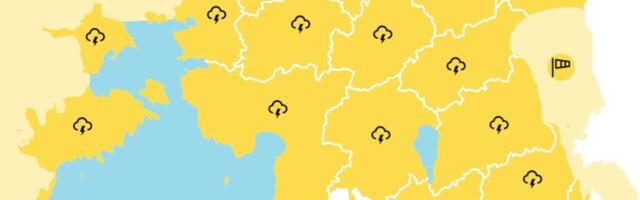 Keskkonnaagentruur andis kogu Eestile äikese, tugeva tuule-ja saju hoiatuse