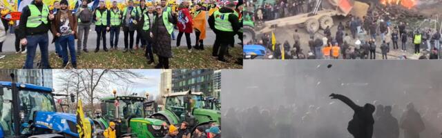 VIDEO! Tuhanded põllumehed kogunesid ELi peakorteri ette “kommunismivastasele” meeleavaldusele