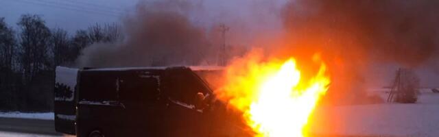 Järva vallas põletati mööblit, Roosna-Allikul süttis kaubik