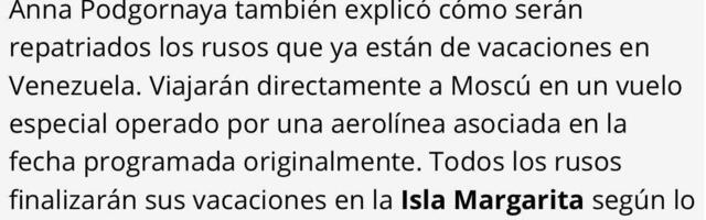 Venetsueelast hakati Vene kodanikke evakueerima