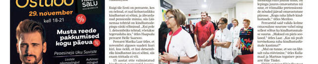 Lääne Elu paberleht teisipäeval, 26. novembril