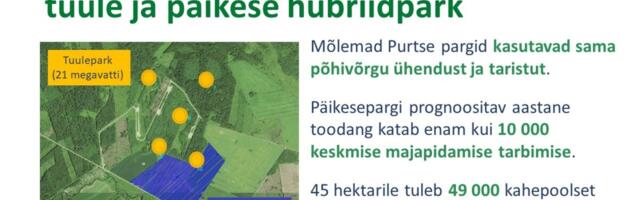 Enefit Green rajab Eesti esimese tuule ja päikese hübriidpargi