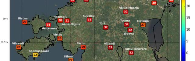 Täna purunesid juba mitmed juunikuu soojarekordid, kõige soojem Viljandis ja Võrus