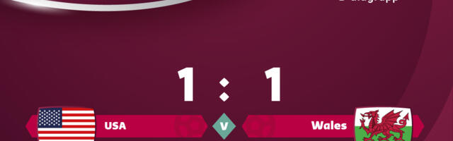 USA ja Walesi tasavägine 1 : 1 mäng