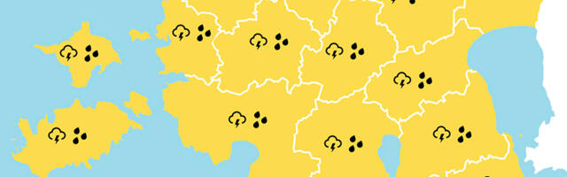 Ilmateenistus andis äikse ja tugeva saju hoiatuse