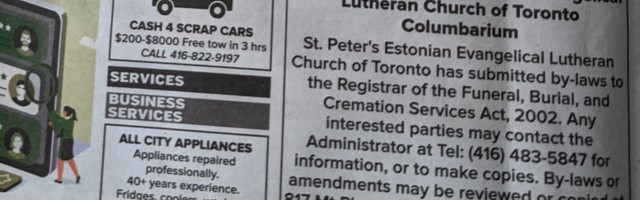 St. Peter’s columbarium publishes public notice