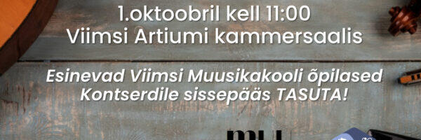 Viimsis 1. oktoobril kolm tasuta kontserti