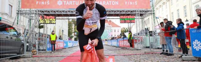 Tormilise Tartu Linnamaratoni võitsid Ülari Kais ja Kertu Kula