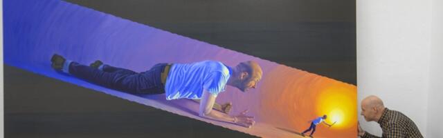 Kaido Ole näitusel läks taevas ja põrgu maalide sisse