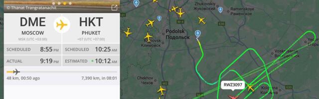 Moskva kohal tiirutab põlev reisilennuk