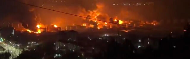 VIDEO: Vene naftatehases puhkes tulekahju pärast Ukraina droonirünnakut