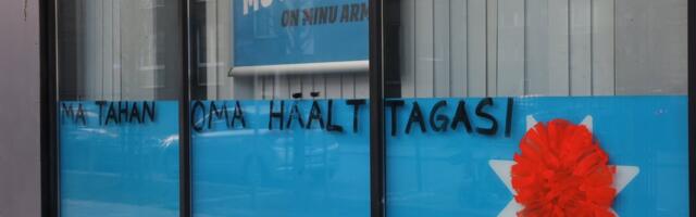 FOTOD | Isamaa Tallinna kontori akent käidi taaskord sodimas