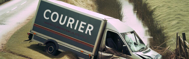 Rõngu lähistel paiskus kulleriauto kraavi