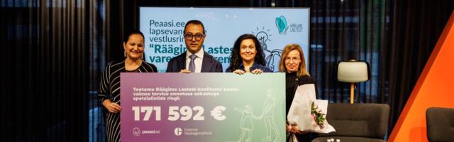 Heategevusfond andis peaasi.ee-le üle 171 592 euro suuruse annetuse