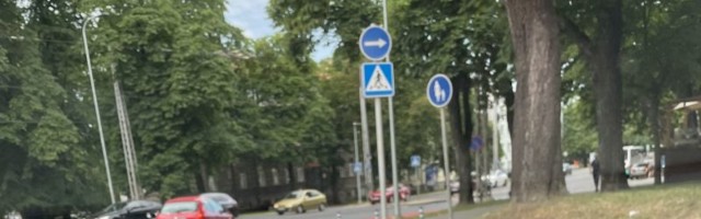 FOTO! Tallinna linn katab rattateed punase värviga, et allajäänud ratturite veri välja ei paistaks