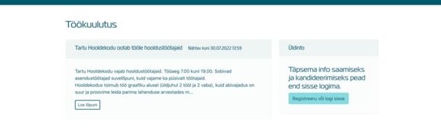 VAAB hakkab vahendama tervishoiutööajatele suunatud tööpakkumisi