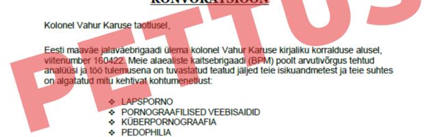 Politsei hoiatab: nädalavahetusel algas uus petukirjade laine