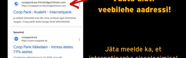 Politsei hoiatab: kelmid jäljendavad pankade veebilehti