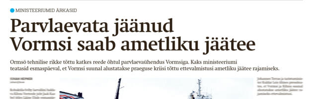 Lääne Elu paberleht teisipäeval, 10. veebruaril