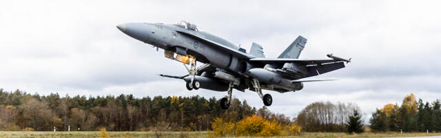 Kanada hävitajad harjutasid Piibe maanteel peatumata maandumist