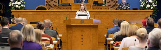 Kaja Kallas esines Riigikogu ees ettekandega valitsuse moodustamise alustest