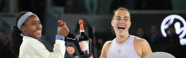 Sabalenka sai kolmandat korda Madridis turniirivõitu tähistada