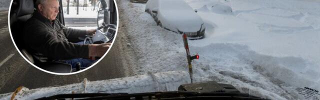 VIDEO JA FOTOD | Koos sahajuhiga Tallinna teedel_ eile oli asi vahepeal nii hull, et lükkad ja lükkad, kohe lumekuhi taas nina ees